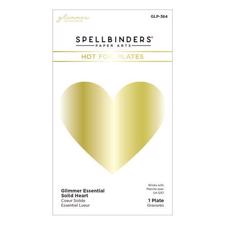 Spellbinders Hot Foil Plate - Essential Glimmer Solid Heart